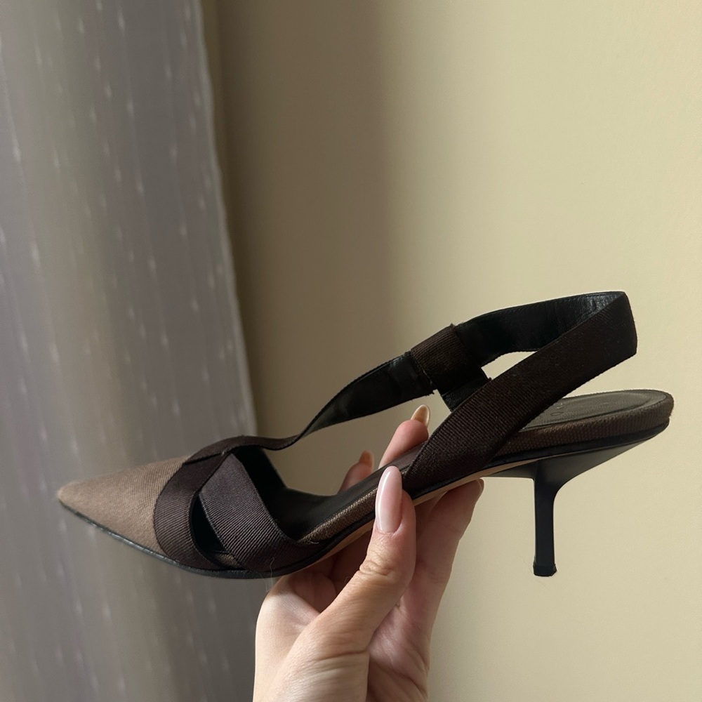 Gucci Dark Brown Slingback Heels